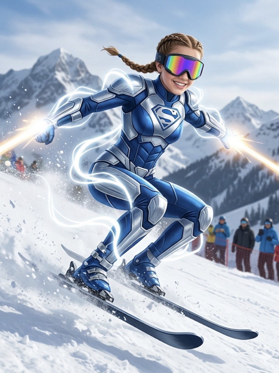 Super Nessa — Superhero Skier